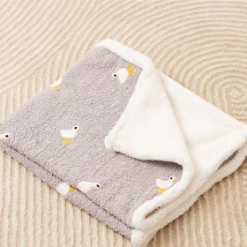Pet Blanket Autumn And Winter Warm Cat Mat Plaid Carpet Flannel Small Dog (Option: Big Goose-54X70cm)