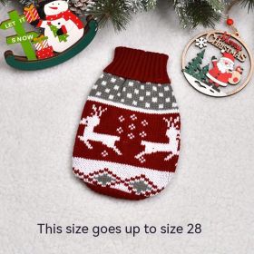 Dog Cat Sweater Pet Clothes Clothing (Option: Purplish Red SHULU-28)