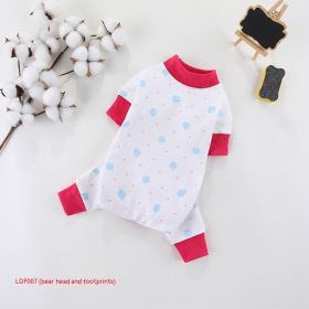 New Cotton Four-legged Pet Clothing (Option: Bear Head Footprints-XL)