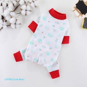 New Cotton Four-legged Pet Clothing (Option: Cute Bear-XL)