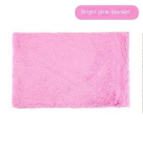 Pet Blanket Dog Bed Cat Winter Thermal Blanket (Option: Bright Pink Blanket-XXL)