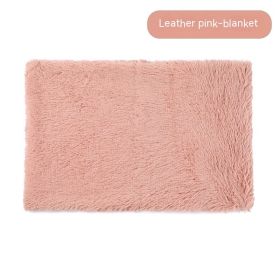 Pet Blanket Dog Bed Cat Winter Thermal Blanket (Option: Leather Pink Blanket-XXXL)
