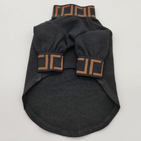 Home Fashion Personality Pet Dog Clothes (Option: Black-FB)