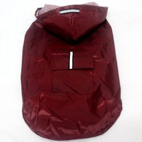 Pet Waterproof Windproof Hood Puppy Raincoat (Option: Red-5L)