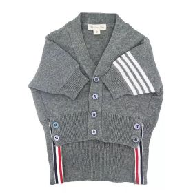Pet Dog Clothes Cardigan Sweater (Option: Gray-L)