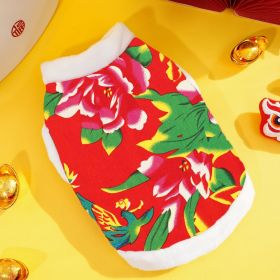 New Year Dress Dress Pet Dog Cat Clothes (Option: 375 Large Floral Jacket-5XL)