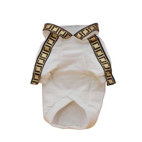 Cotton Pet Dog Webbing Clothes (Option: White-M)